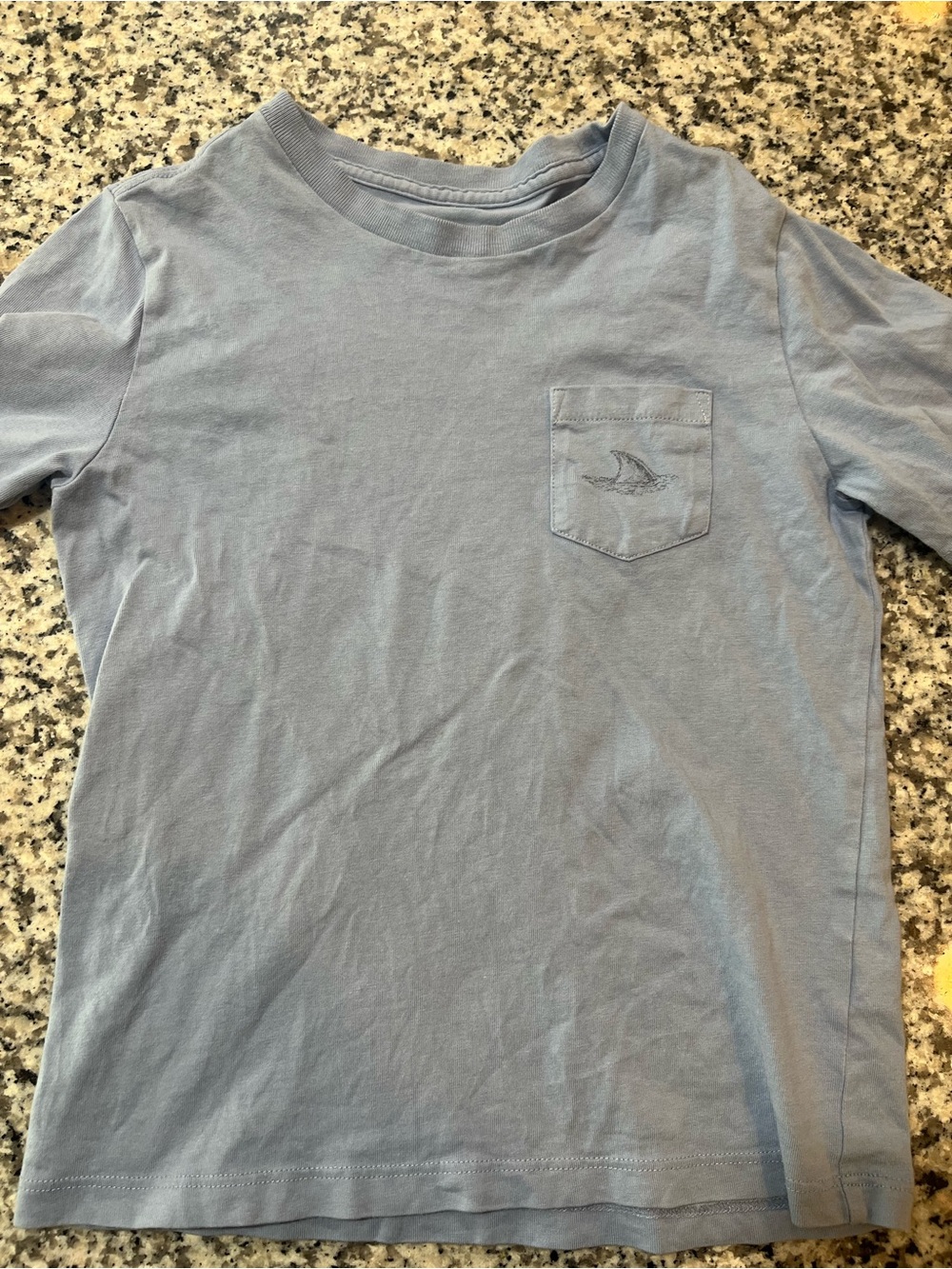 Vineyard Vines Light Blue Cotton Tee with Shark details
